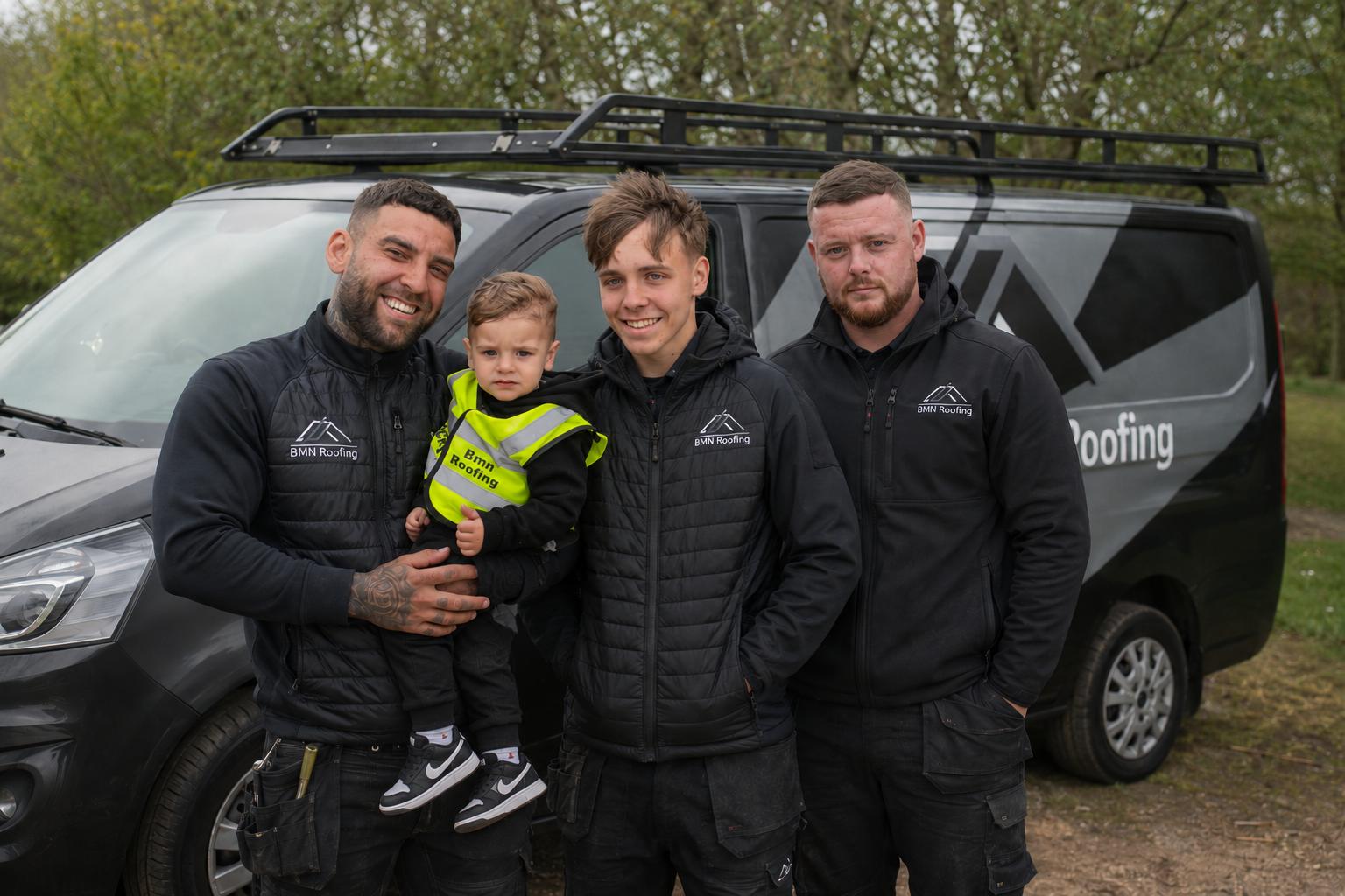 The BMN Roofing family team