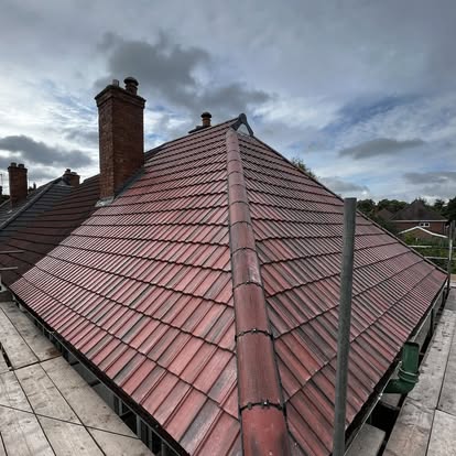 Roof tiles after professional cleaning — BMN Roofing Derbyshire