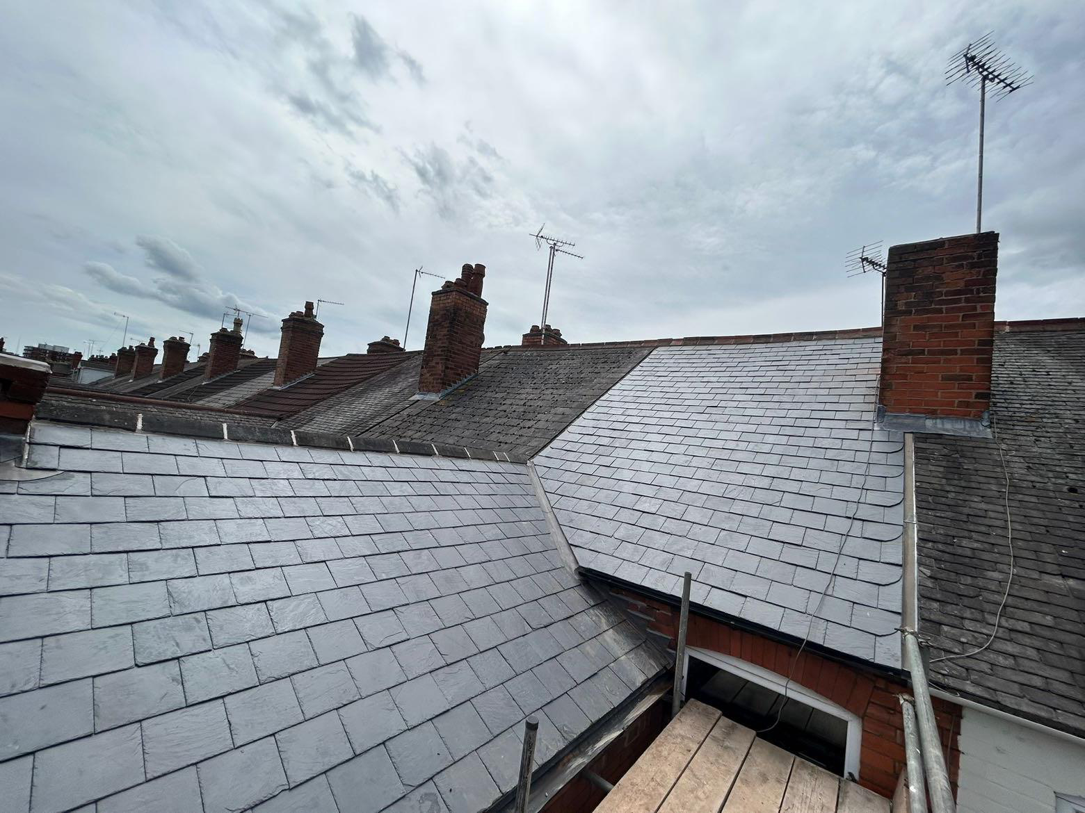 Full slate re-roof by BMN Roofing, East Midlands