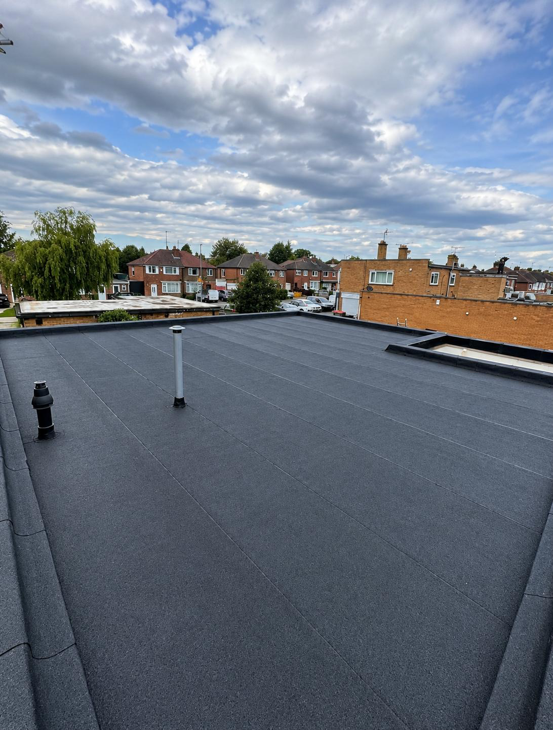 Flat roof installation by BMN Roofing, East Midlands