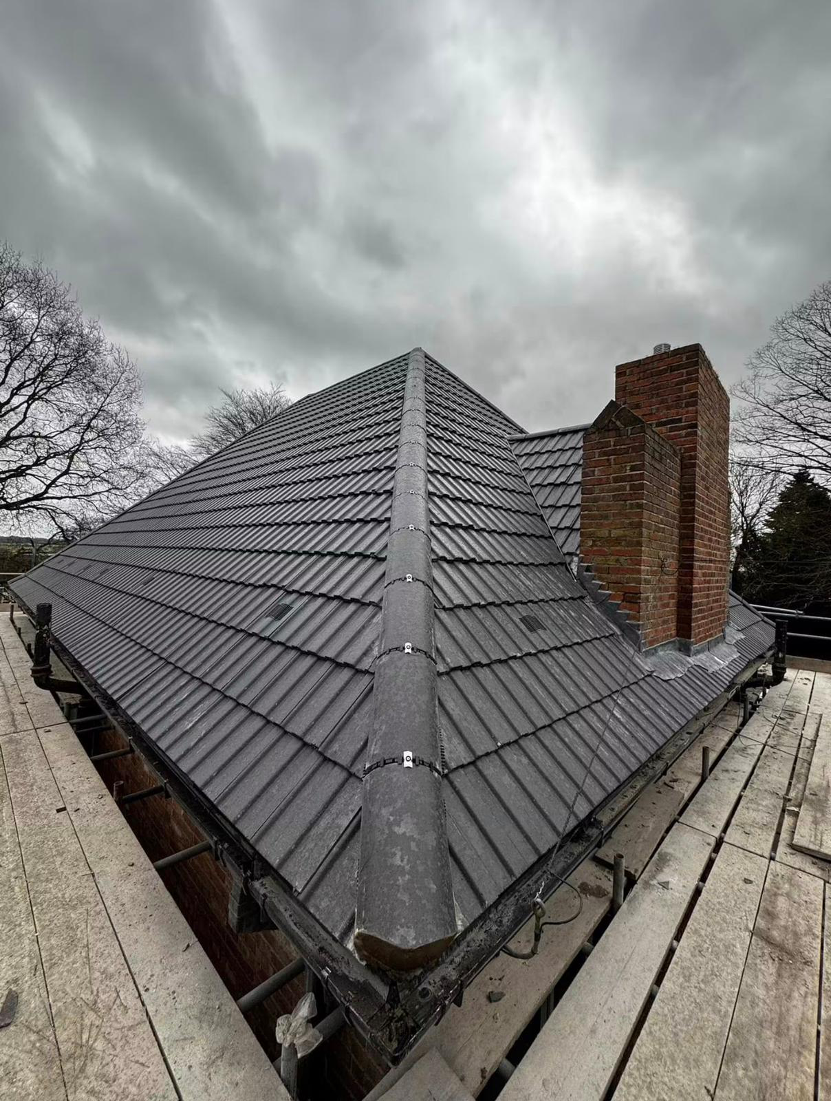 Slate re-roof on Victorian terraced property by BMN Roofing, Derbyshire