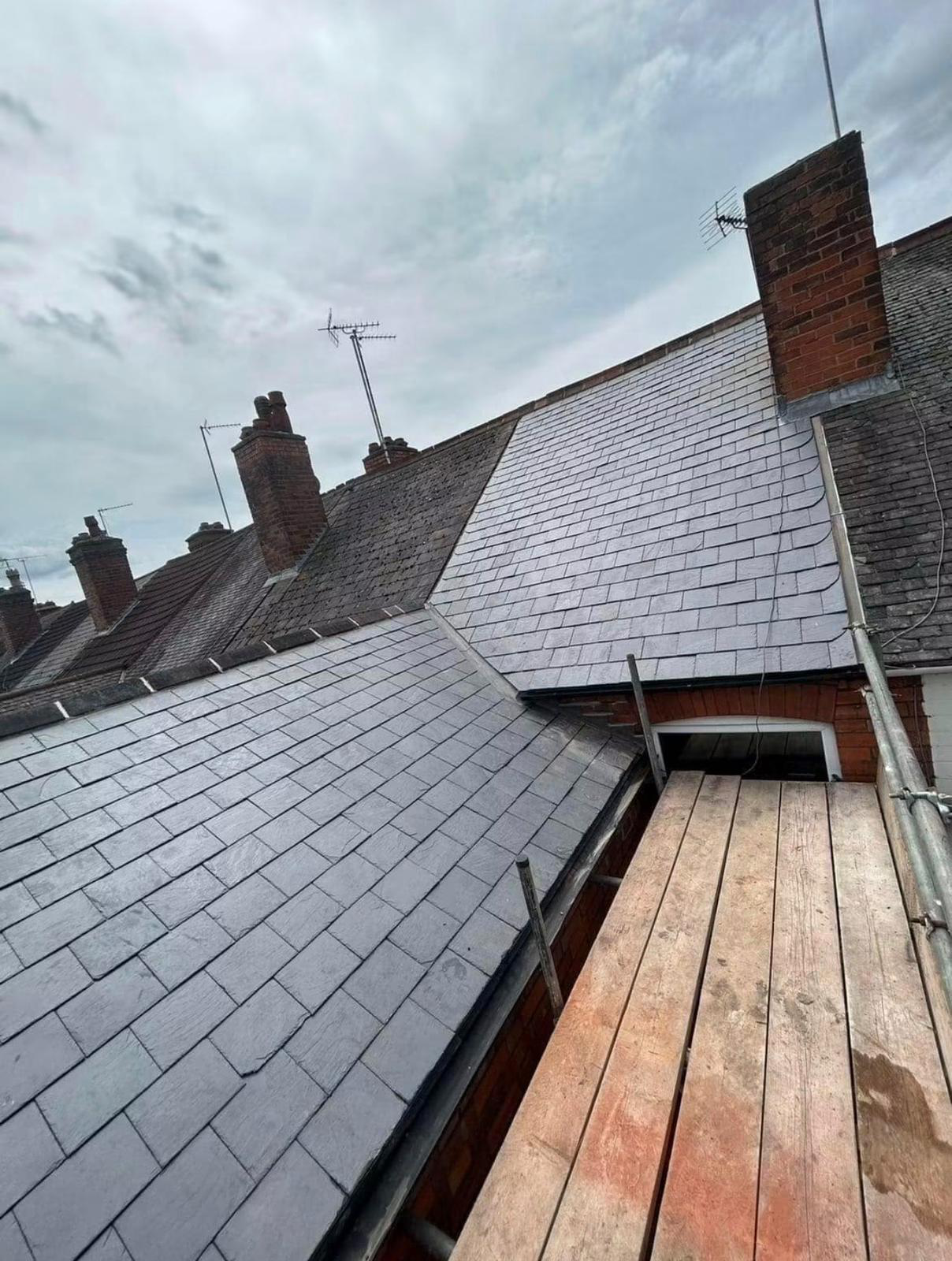 Slate roofing installation by BMN Roofing, Derbyshire