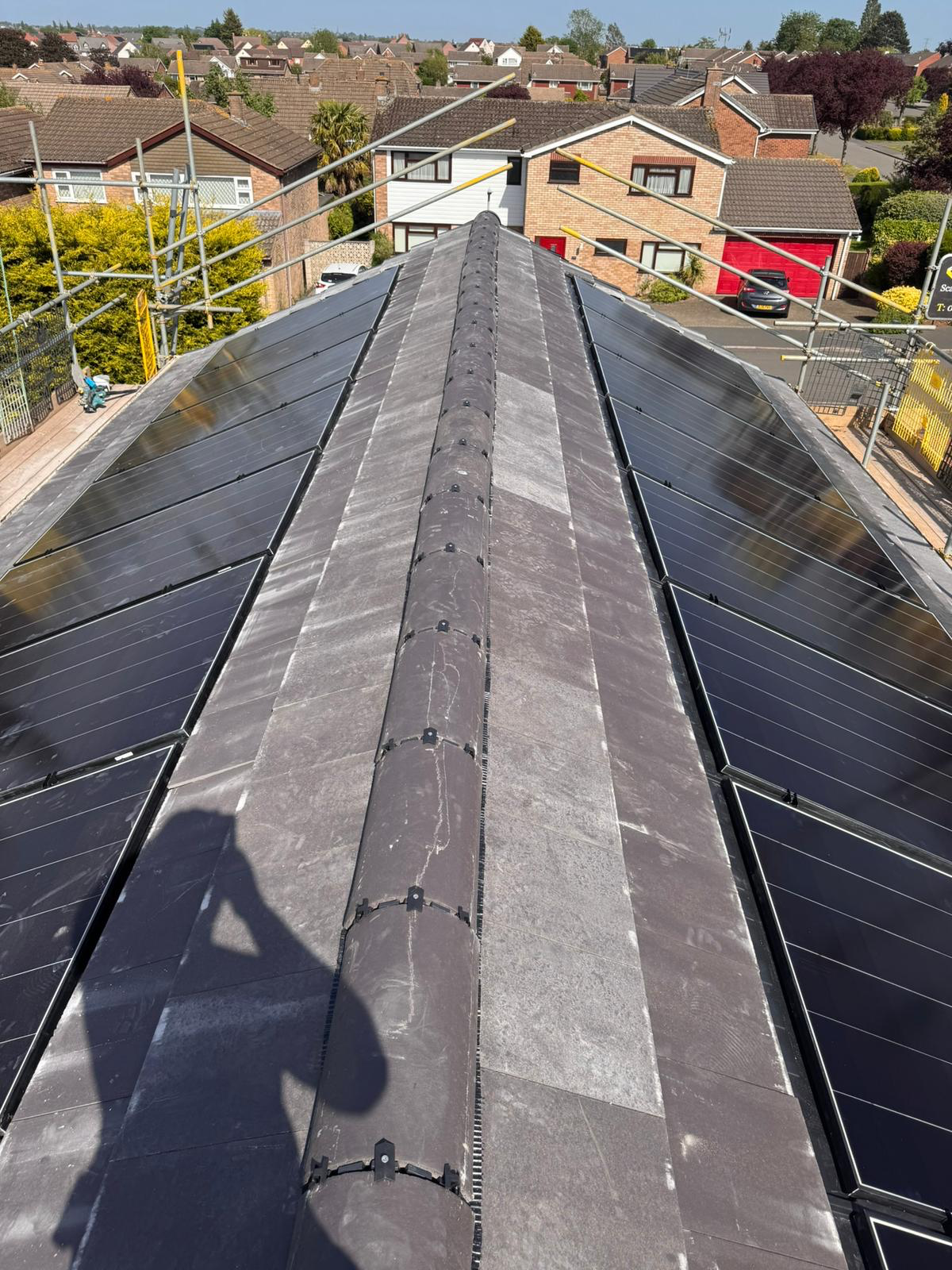 Solar panel roof installation by BMN Roofing, East Midlands